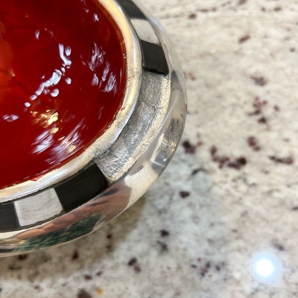 Julia Knight 16-inch red enamel Oval Bowl - Picture 4 of 13